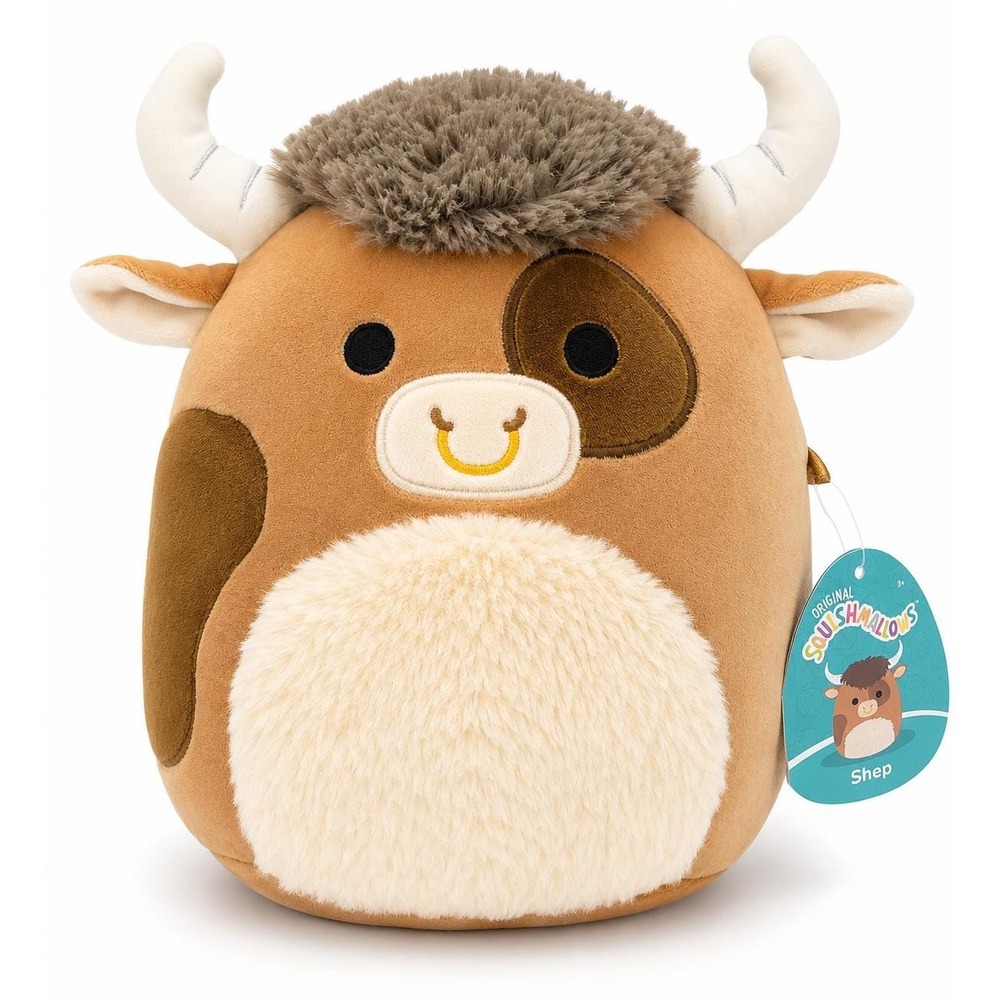 Squishmallows Shep Highland Cow 8" Plush NWT Kellytoy Original Soft Stuffed Toy
